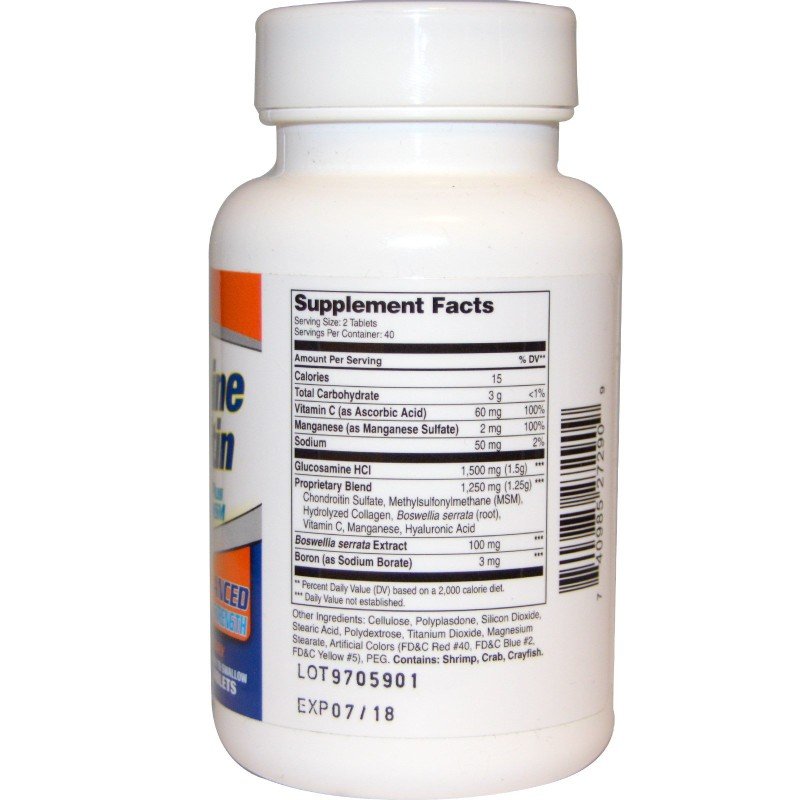 Глюкозамин Хондроитин Комплекс + МСМ 80 таблетки 21st Century, Glucosamine Chondroitin Complex + MSM, Таблетки Глюкозамин Хондроитин Комплекс + МСМ 80 таблетки 21st Century - Глюкозамин Хондроитин Комплекс 80 таблетки 21st Century Има болкоуспокояващо свойство Предпазва от износване на ставите Притежава противовъзпалително действие Възпрепятства развитието на осте