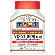 MSM 1000 mg 90 таблетки LIGNISUL™ | 21st Century