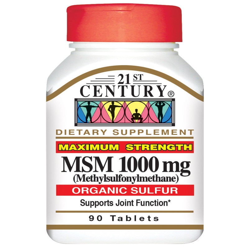 MSM 1000 mg 90 таблетки LIGNISUL™ | 21st Century - МСМ - хормонът на щастието с противовъзпалителен ефект Метилсулфонилметан е естествено сярно съединение съставено от метил и сяра, което се съдържа в тъканите на всички живи организми. MSM се среща в прир