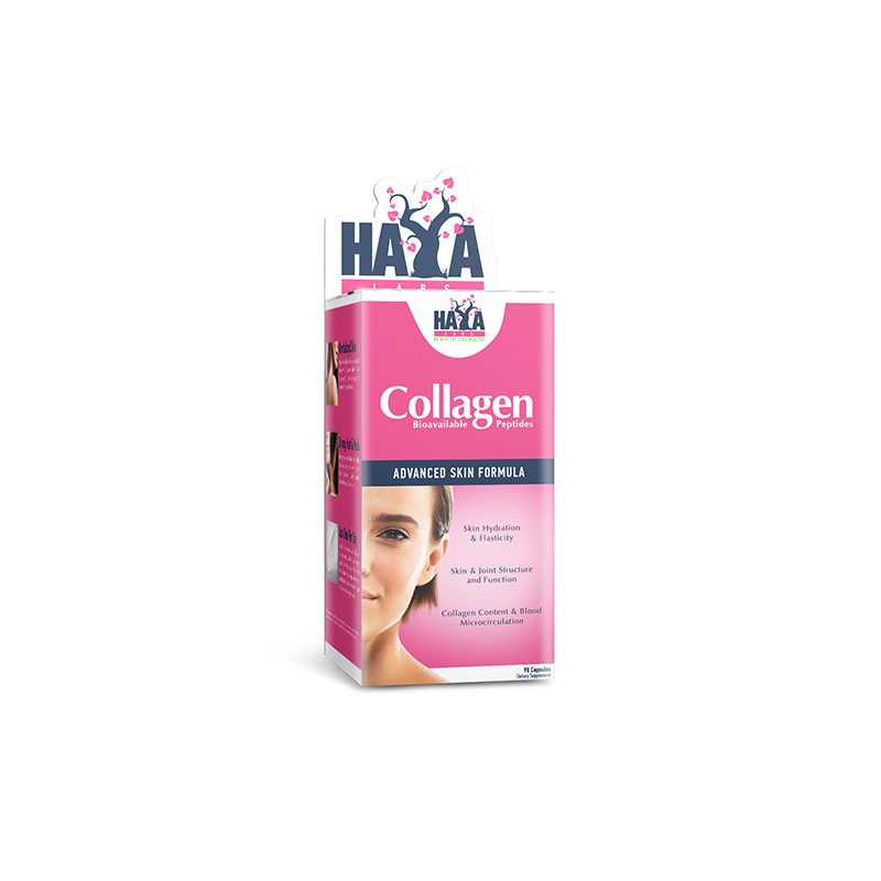 Haya Labs Collagen 500 mg - Колаген за стави и хрущяли 90 капсули - HAYA LABS Collagen съдържа колаген, който е най-разпространеният протеин при бозайниците, е основен компонент на съединителната тъкан в организма. Хрущялът, връзките, сухожилията, костите