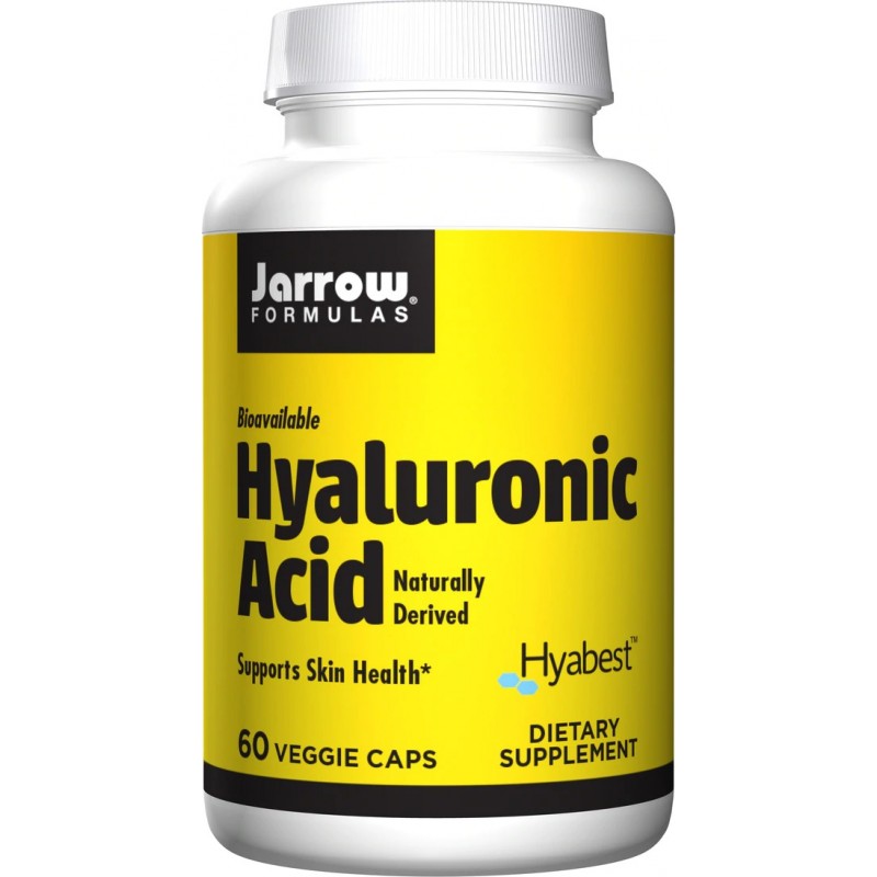 Jarrow Formulas Hyaluronic Acid 120 mg - Хиалуронова Киселина 60 капсули - Хиалуроновата киселина присъства в тялото като естествен компонент на ставния хрущял, синовиалната ставна течност и кожната съединителна тъкан. Jarrow Formulas® Хиалуроновата кисел
