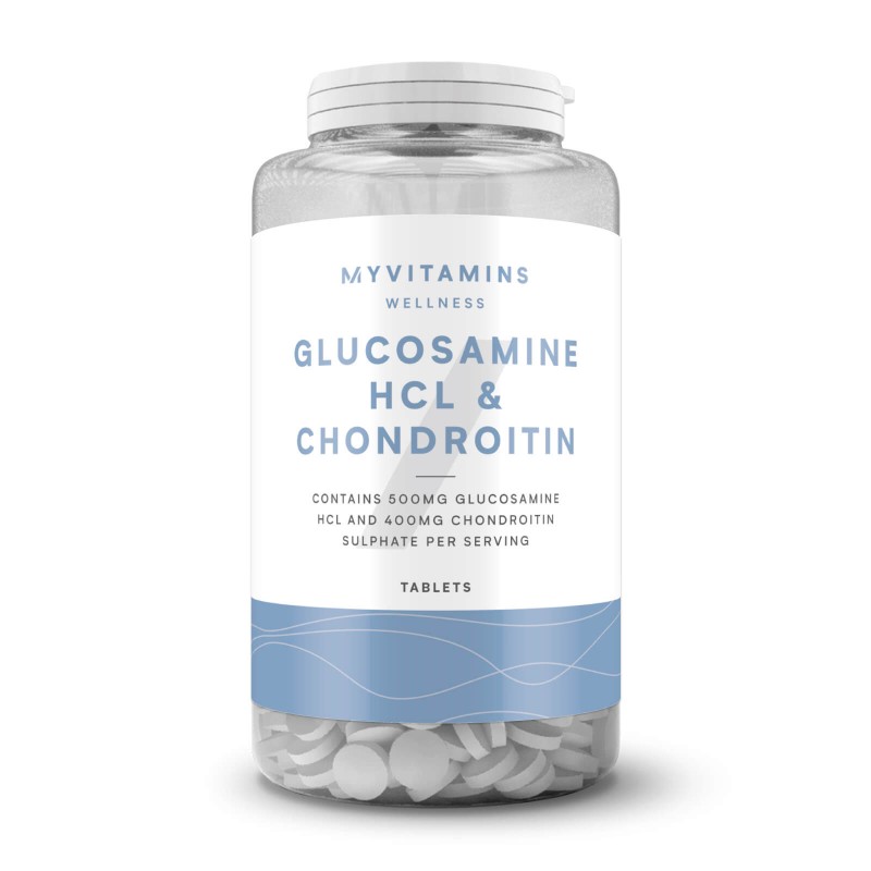 Myprotein Glucosamine HCL & Chondroitin - Глюкозамин и Хондроитин 120 таблетки - Myprotein Glucosamine HCL & Chondroitin представлява формула за възстановяване на ставите и сухожилията. Ролята на Глюкозамина в тялото е да стимулира създаването на 