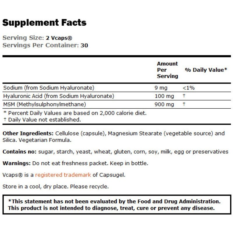NOW Hyaluronic Acid with MSM 60 капсули - NOW HYALURONIC ACID WITH MSM ПОДДЪРЖА ЗДРАВОСЛОВНОТО СЪСТОЯНИЕ НА СТАВИТЕ. Продуктът NOW Hyaluronic Acid with MSM (хиалуронова киселина МСМ и глюкозамин) поддържа здравословното състояние на ставите, посредств
