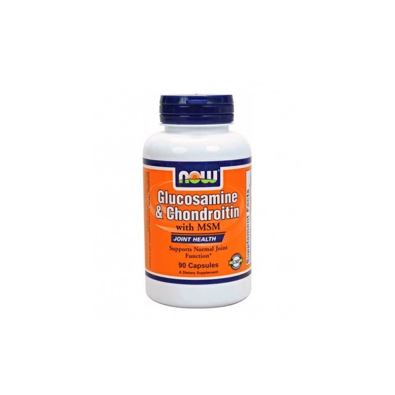 NOW Foods Glucosamine & Chondroitin with MSM - Glucosamine + Chondroitin + MSM е комбинация от трите от най-ефективните съставки за възстановяване на хрущялите и подържането на ставната функция. Глюкозамин (Glucosamine) се използва при изграждането на