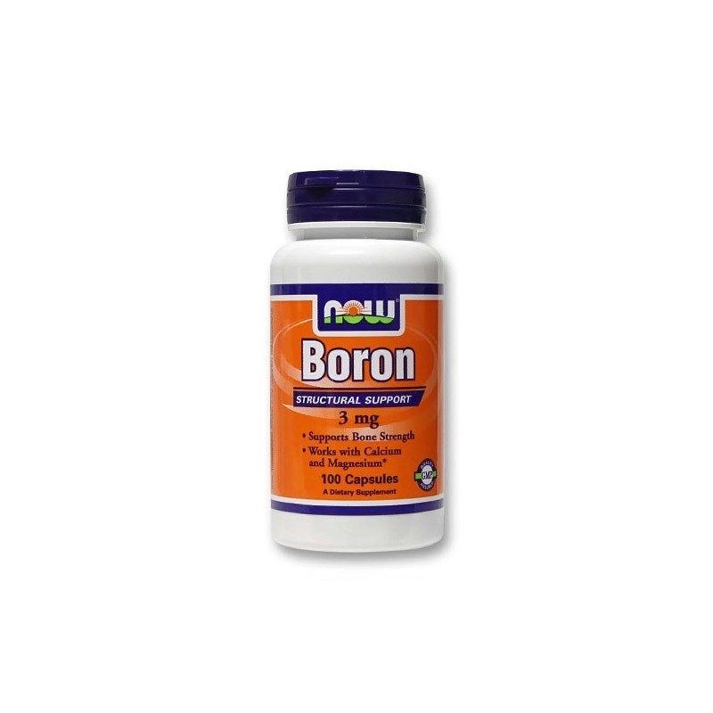 Boron (Бор) 3mg Now Foods - Здравина и гъвкавост със силата на NOW Boron 3mg Здравето на ставите, костите и сухожилията е основополагащо за поддържането на активен и пълноценен живот. Представяме ви NOW Boron 3mg - хранителна добавка, ко