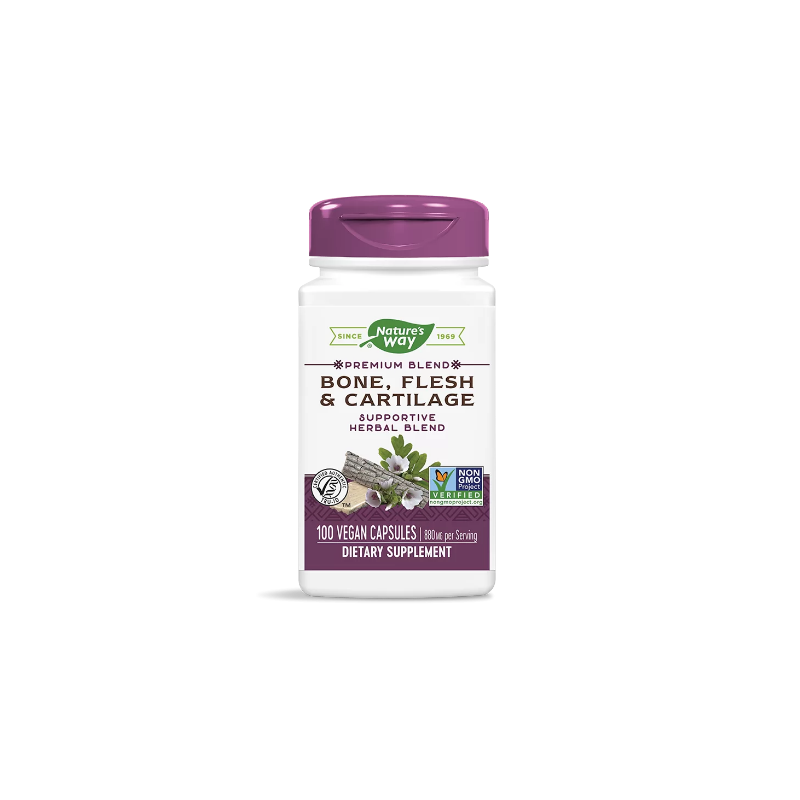 Nature's Way Bone, Flesh & Cartilage 480mg, Nature's Way Bone, Flesh & Cartilage 480mg, Хранителни добавки за стави, кости и сухожилия Nature's Way Bone, Flesh & Cartilage 480mg - Синергична комбинация от билки за укрепване на ставите, костите, хрущялите, мускулите, тъканите и кожата! Специално тестван и произведен по сертифицирани стандарти за качество продукт! → Допринася за п
