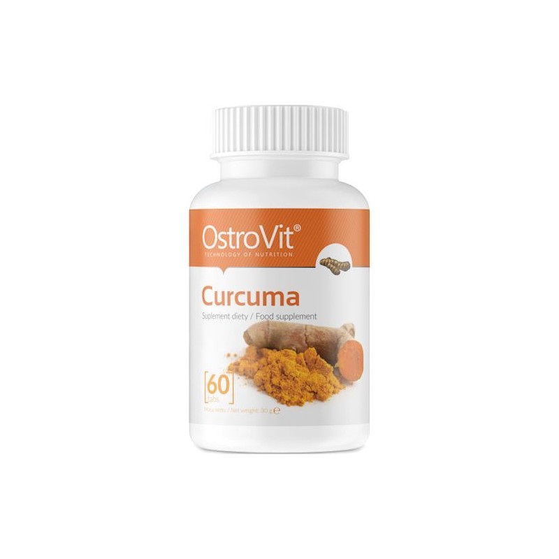 Ostrovit Curcuma 60 таблетки - OstroVit Curcuma е активната съставка на източната подправка куркума и редица научни изследвания са доказали силните му антиоксидантни свойства. Curcumin (Куркимин) представлява полифенол, който е известен с антиумо