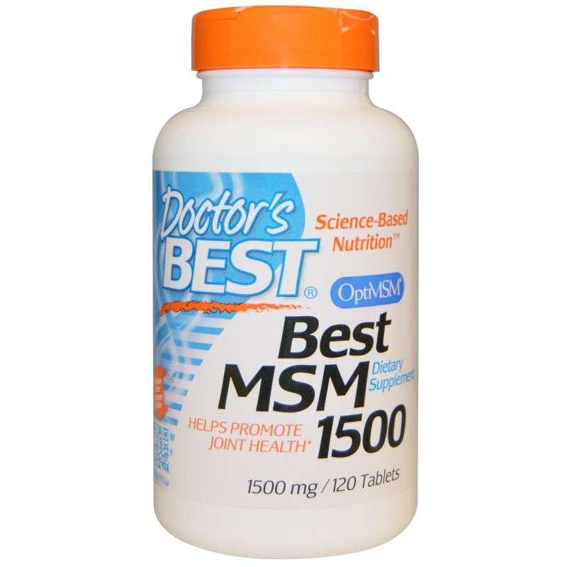 Doctor`s Best Best MSM 1500 mg 120 таблетки - BEST MSM 1500 МГ 120 ТАБЛЕТКИ ОТ DOCTOR`S BEST: ПЪЛНА ГРИЖА ЗА СТАВИТЕКогато става дума за здравето на ставите, костите и сухожилията, ние знаем, че всяка молекула има значение. Именно затова сме избрали да ви
