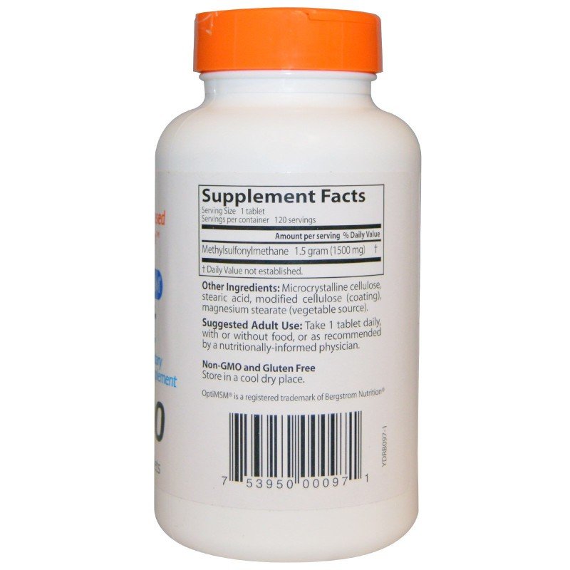 Doctor`s Best Best MSM 1500 mg 120 таблетки - BEST MSM 1500 МГ 120 ТАБЛЕТКИ ОТ DOCTOR`S BEST: ПЪЛНА ГРИЖА ЗА СТАВИТЕКогато става дума за здравето на ставите, костите и сухожилията, ние знаем, че всяка молекула има значение. Именно затова сме избрали да ви
