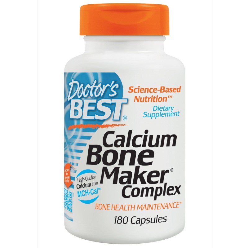 Doctor`s Best Calcium Bone Maker Complex 180 капсули - Комплекс за Здрави Кости от Doctor's Best - Необходимата Подкрепа за Вашата Костна СистемаС грижата за здравето на нашите кости трябва да започнем още от ранна възраст, но как можем да сме сигурни, че